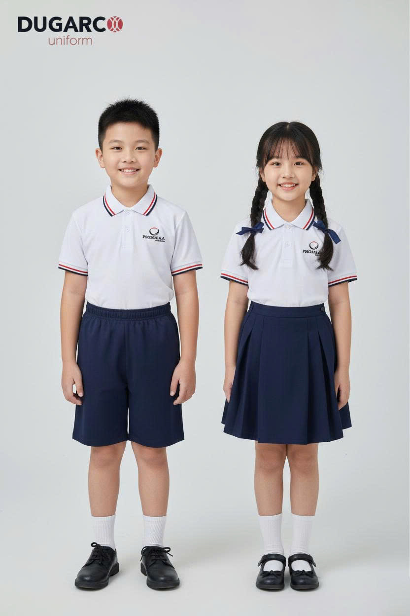 Ảnh của Bộ đồng phục polo ngắn tay học sinh trường Phenika 